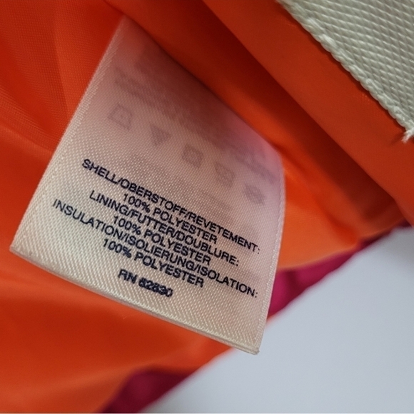 Lands End sz large 14 coat maroon pink orange new - Picture 4 of 7